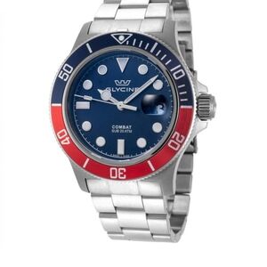 Glycine Combat  42mm Watch  Pepsi-dial